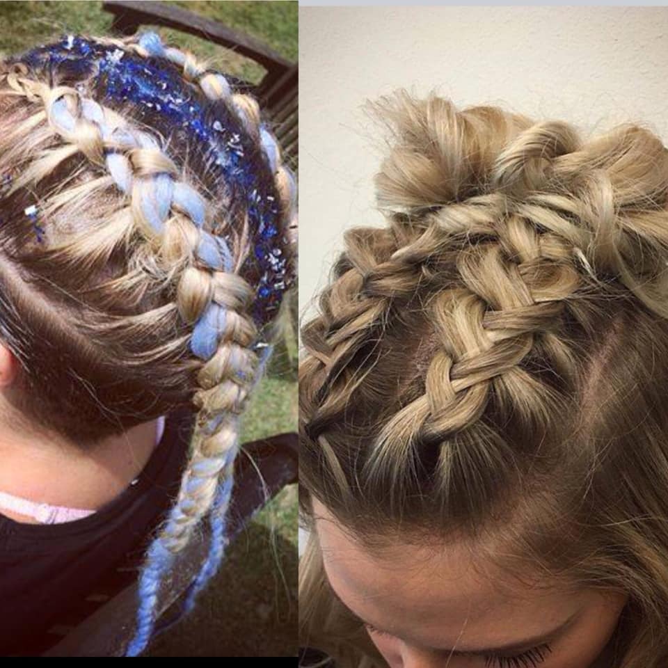 Holiday Hair Braids, Balayage, Blondes