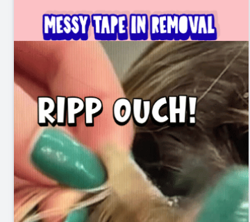Tape-in hair extensions damaging