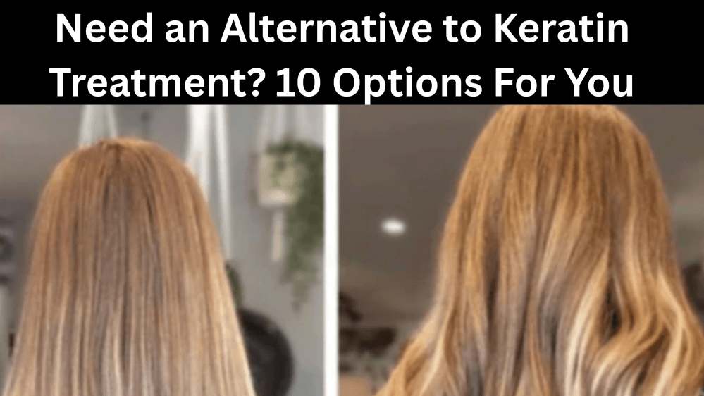 Before and after showing hair transformation after a salon treatment