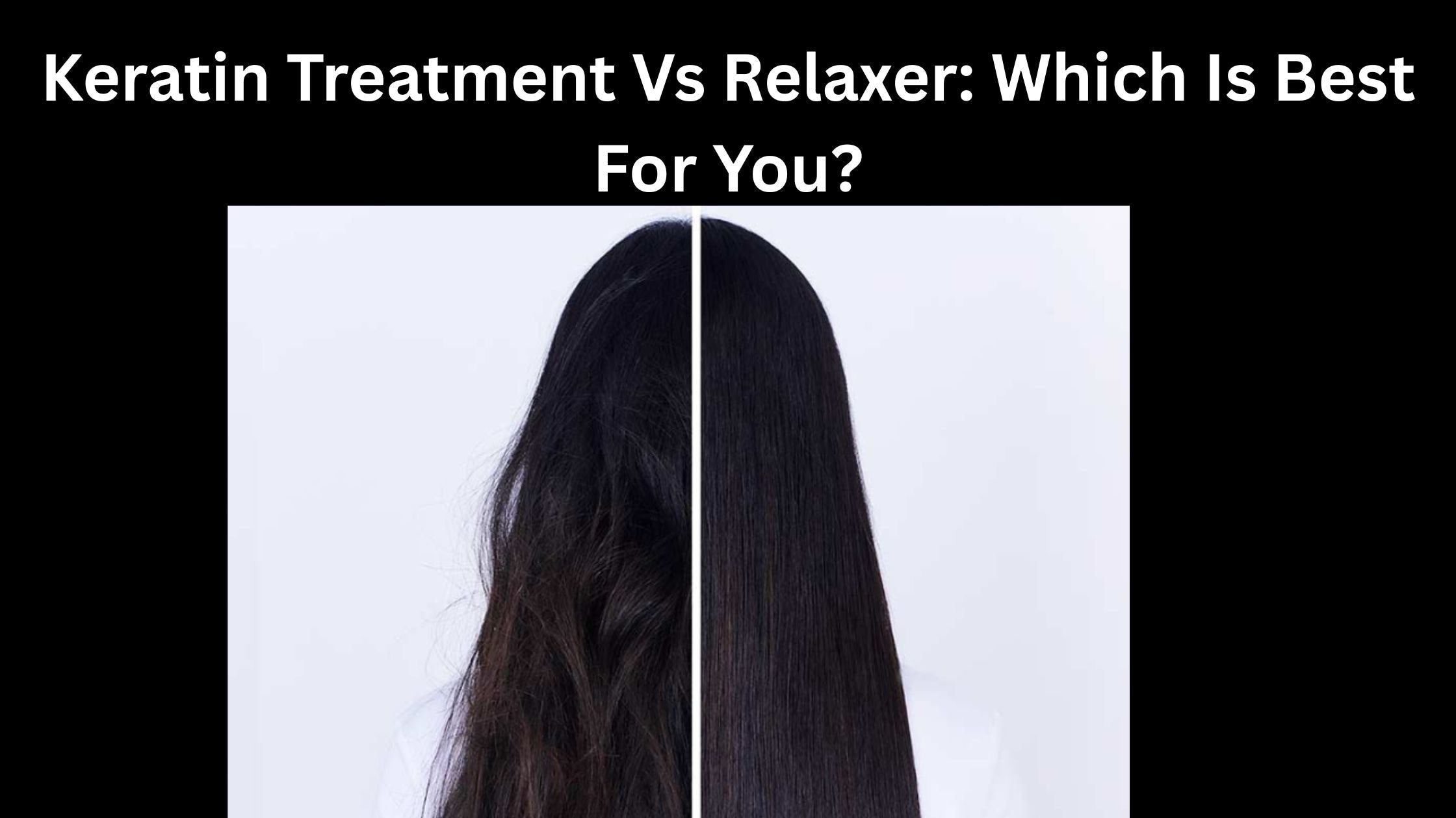 Before and after comparison after a salon treatment