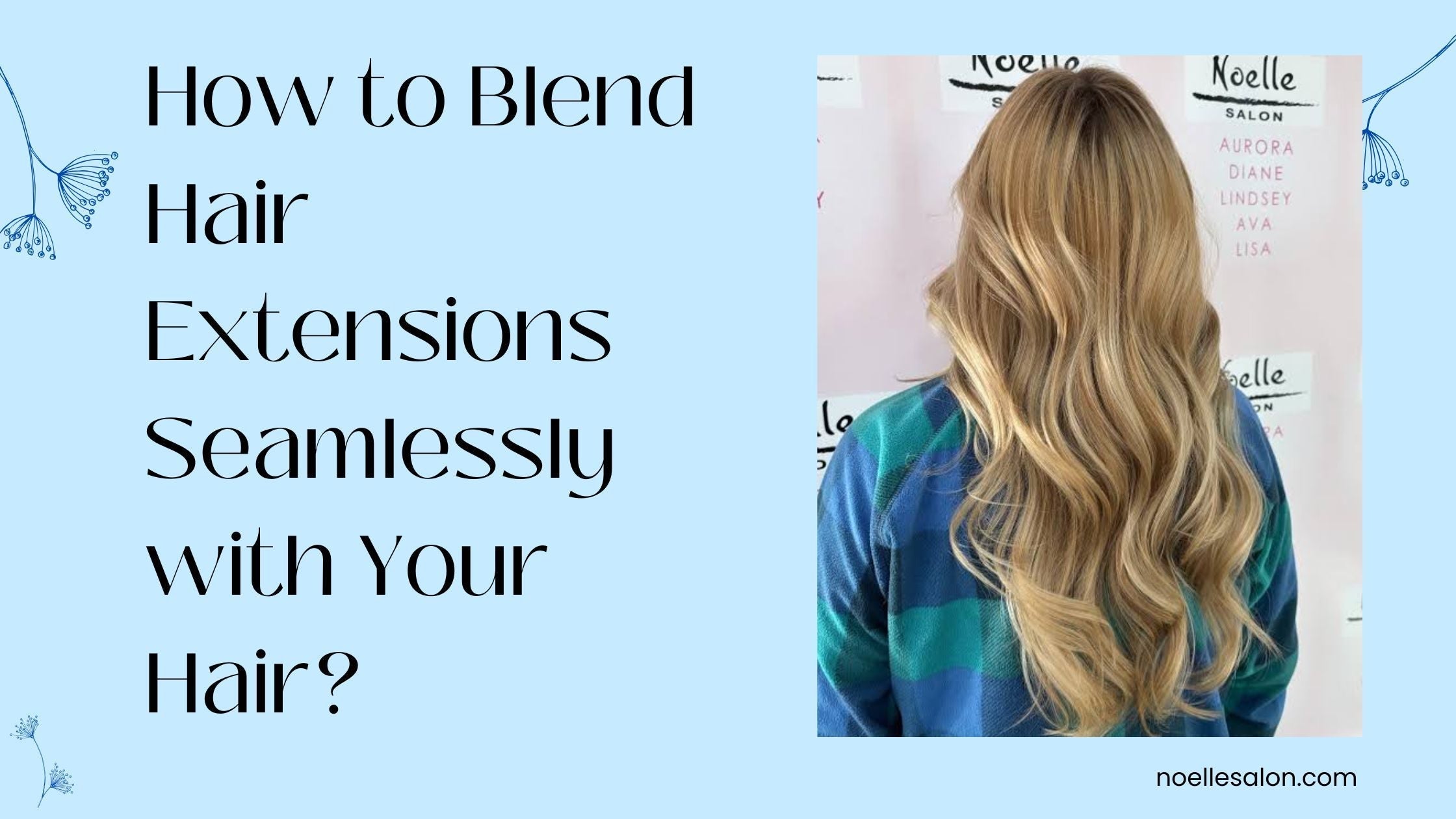 A woman with perfectly blended hair extensions