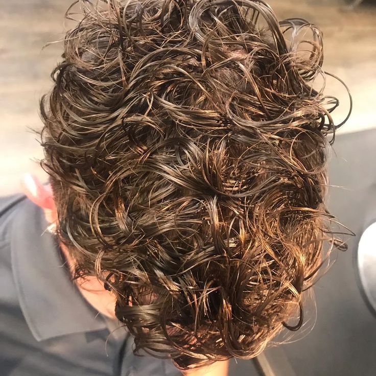 curly permed hair