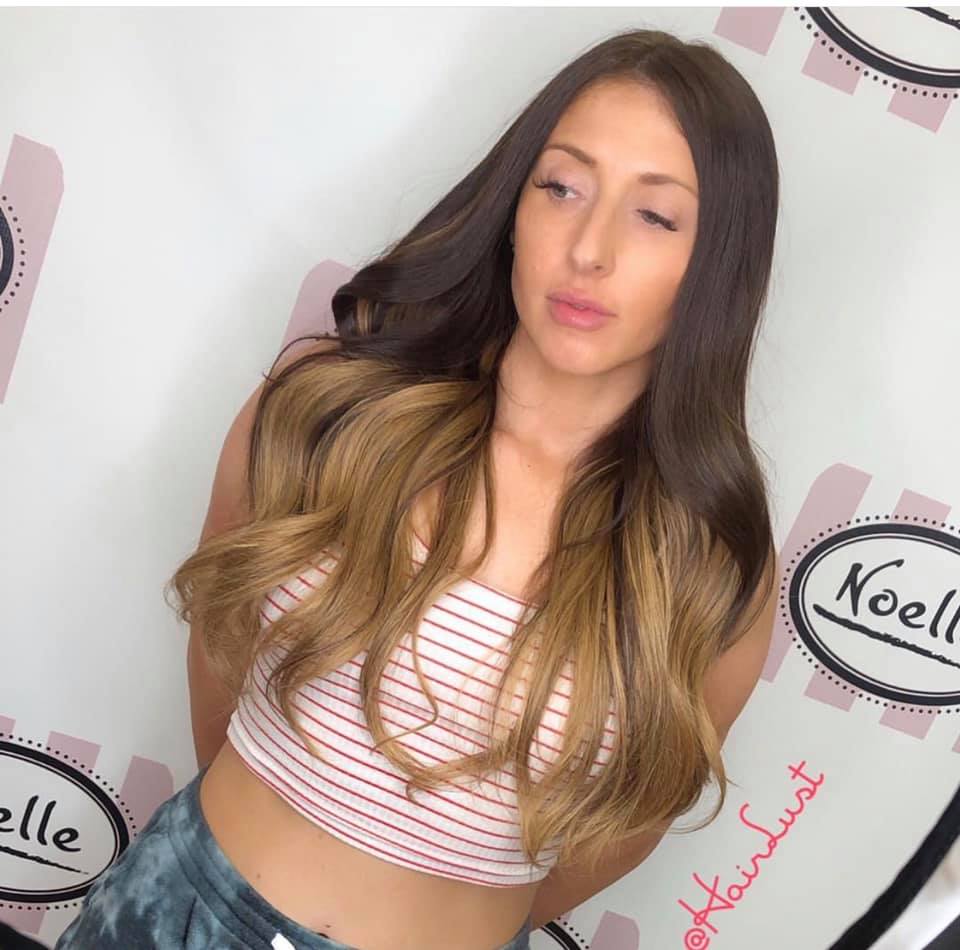 a woman who chose the right hair extensions