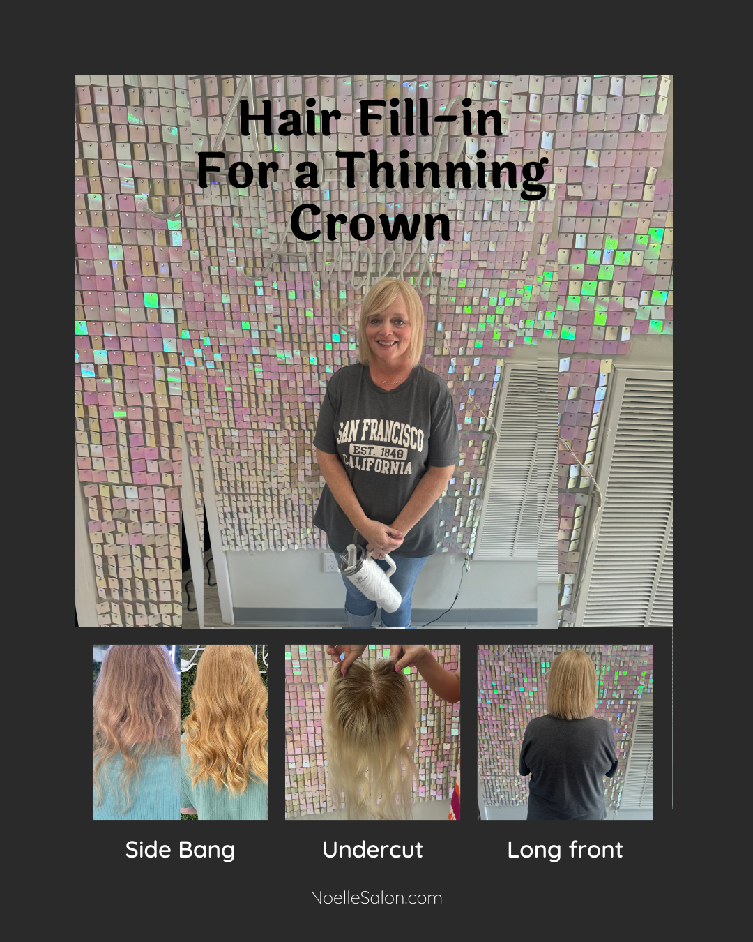 Hair Fill-In for a thinning hair crown