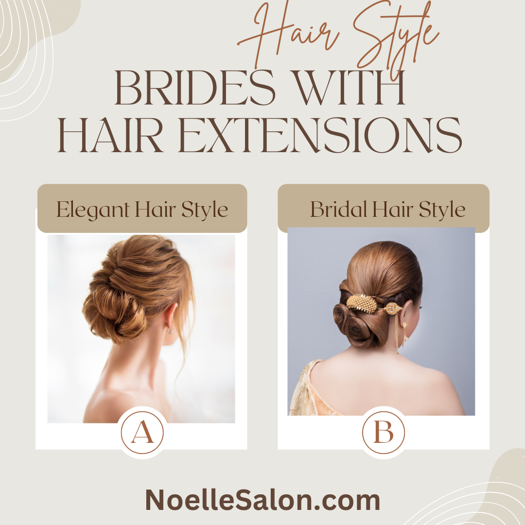 Brides with hair extensions