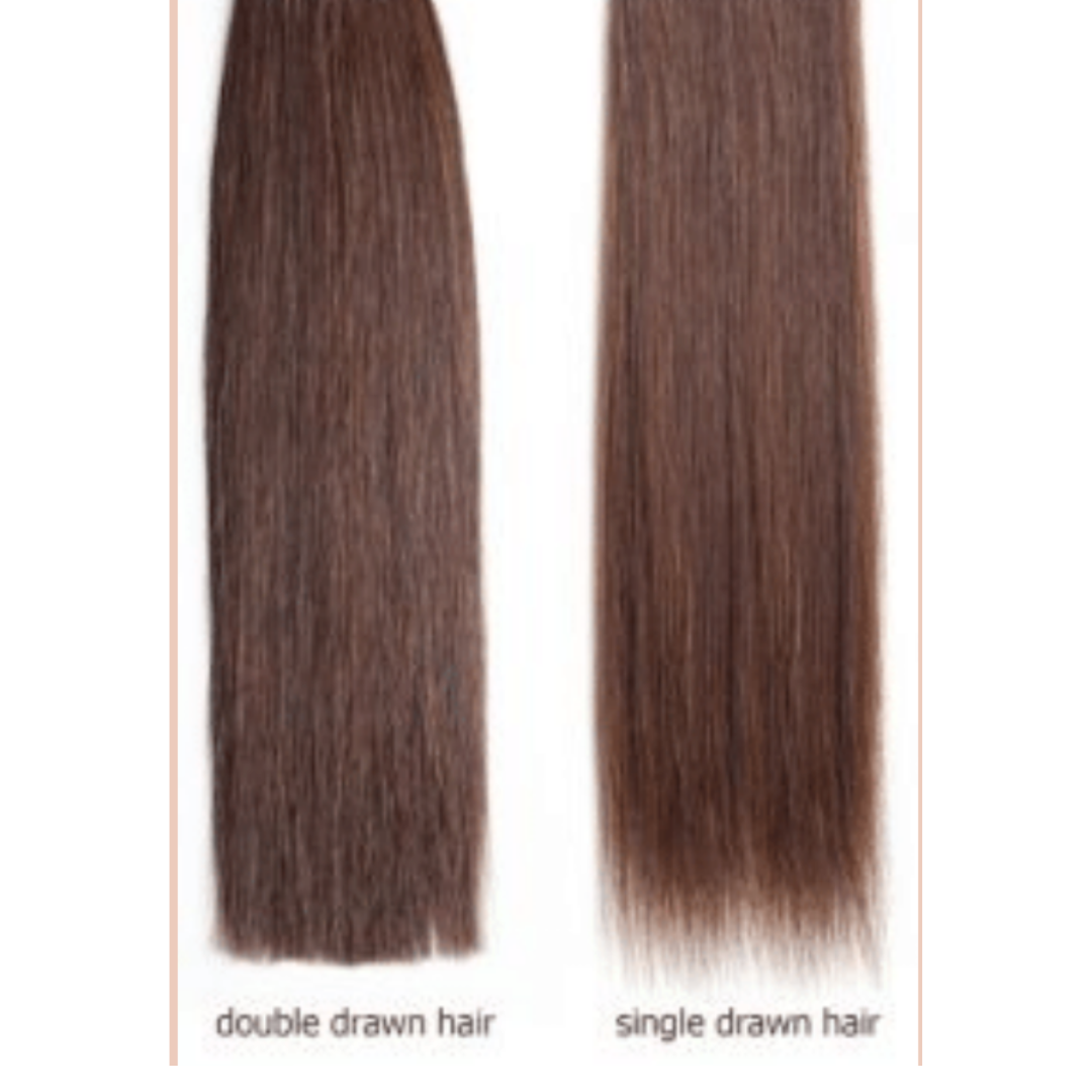 Mastering Double Drawn Hair Extensions vs. Single Drawn