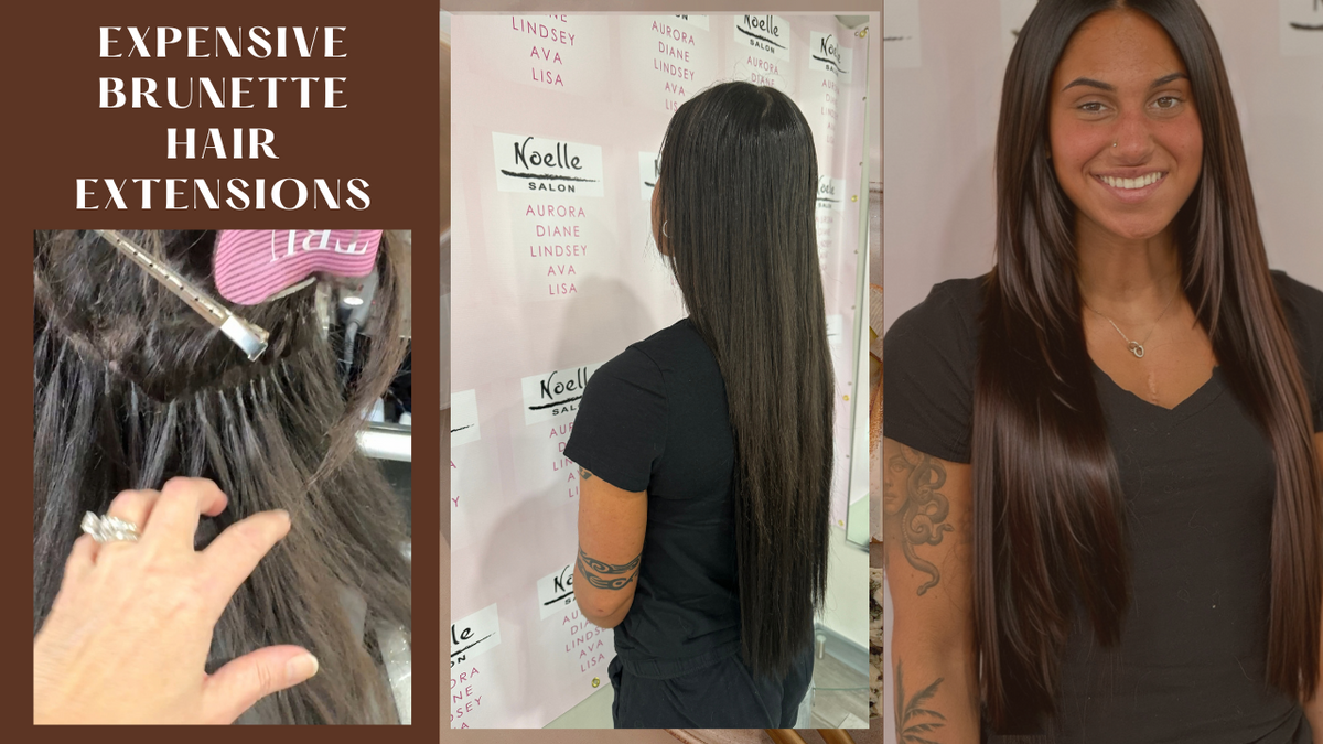 Brown hair extensions
