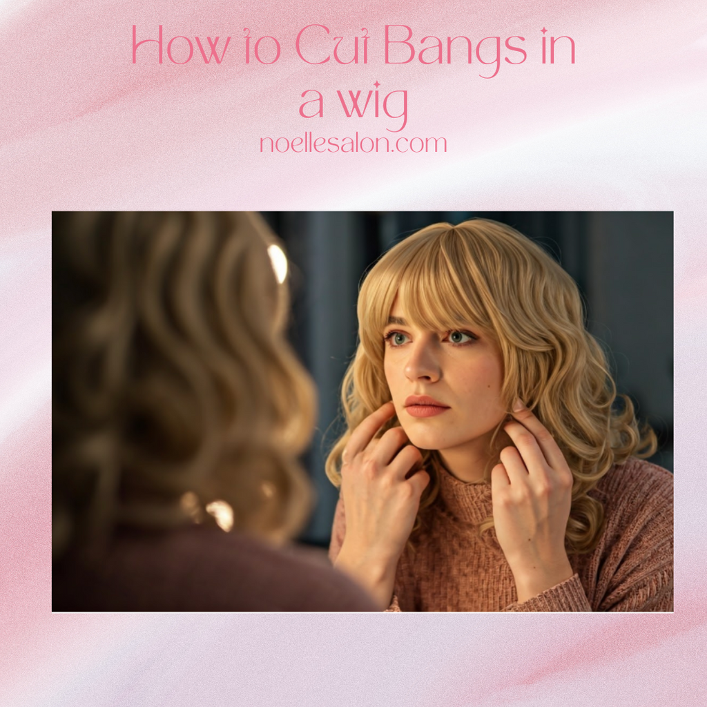 How to cut bangs into a wig