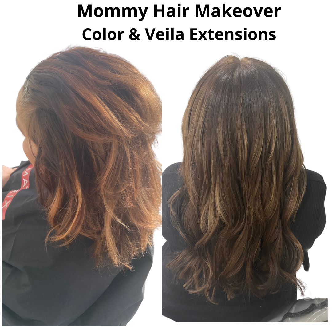 Mommy Makeover with hair extensions