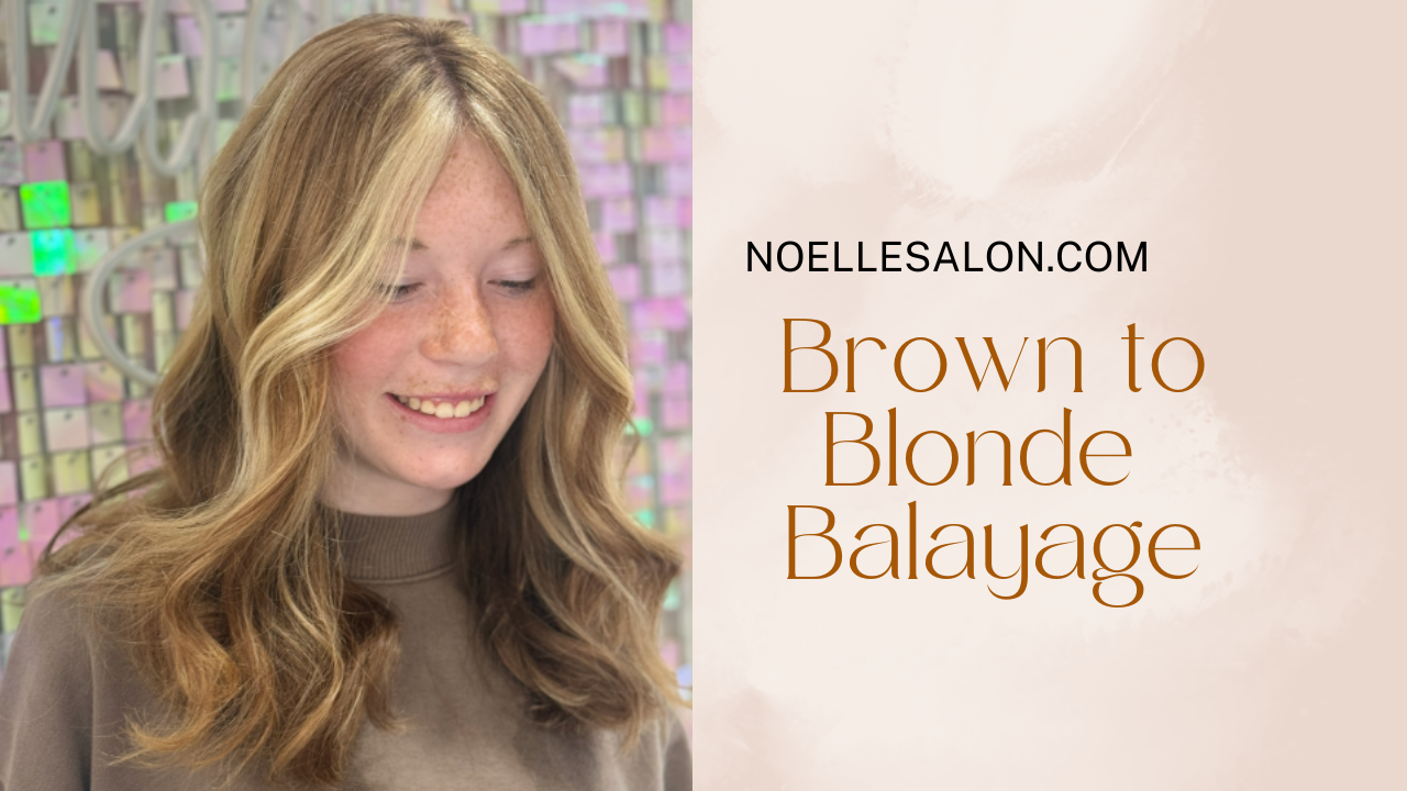 blonde balayage on dark brown hair