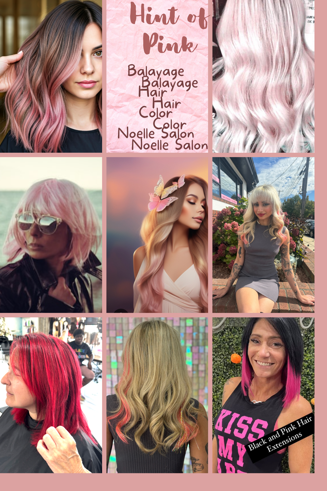 Trendy Balayage Ideas with a Hint of Pink Hair Inspiration noellesalon