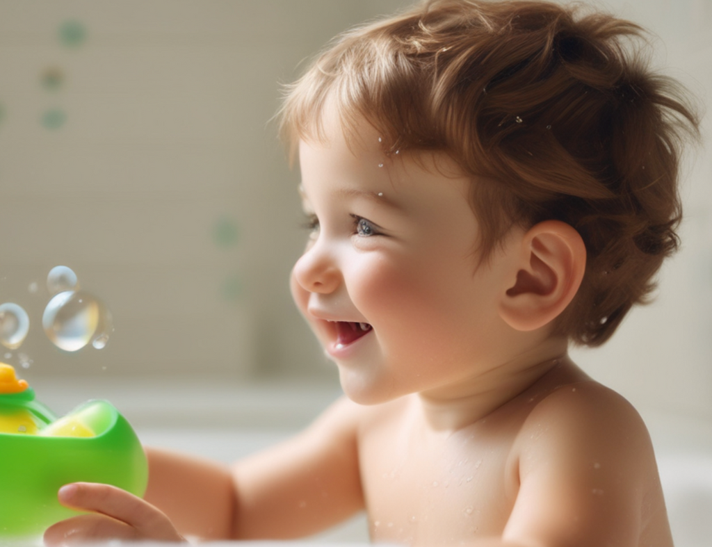 Washing hair with baby shampoo