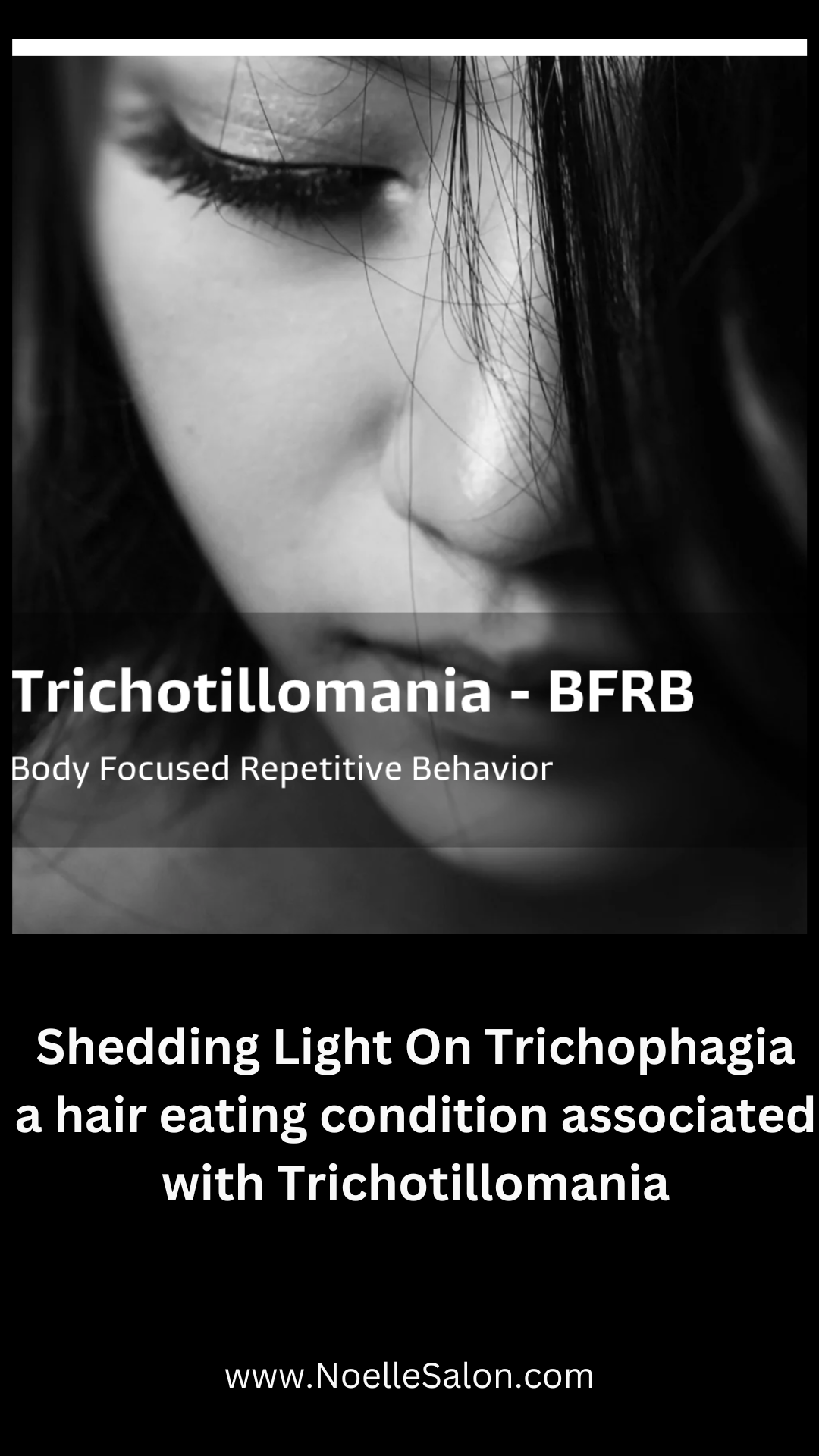 a woman with Trichophagia
