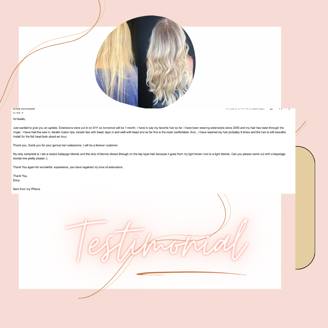 Hair Extension Testimonial Noelle Salon Veila Hair Extensions