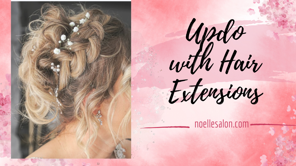 updo with hair extensions