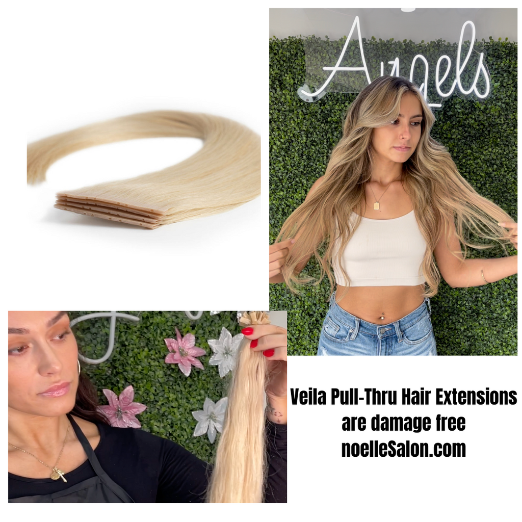 Enhance your hair with damage-free Veila Pull-Thru Hair Extensions