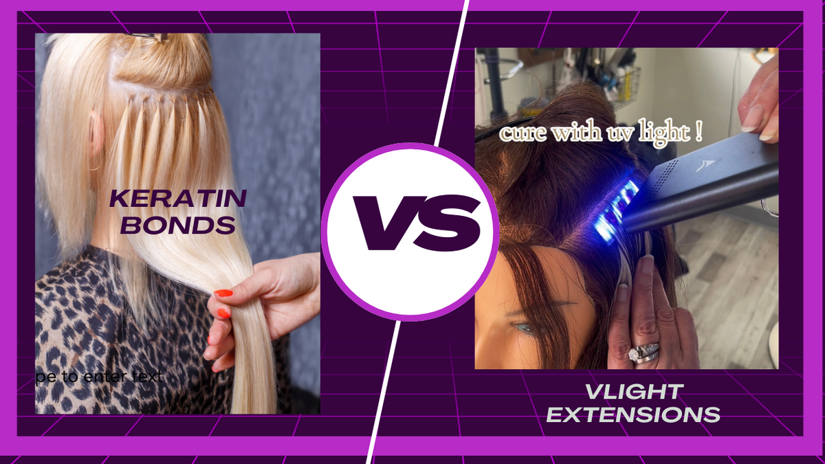 VLight Hair Extensions vs. Keratin Bond Boston: Showdown – noellesalon