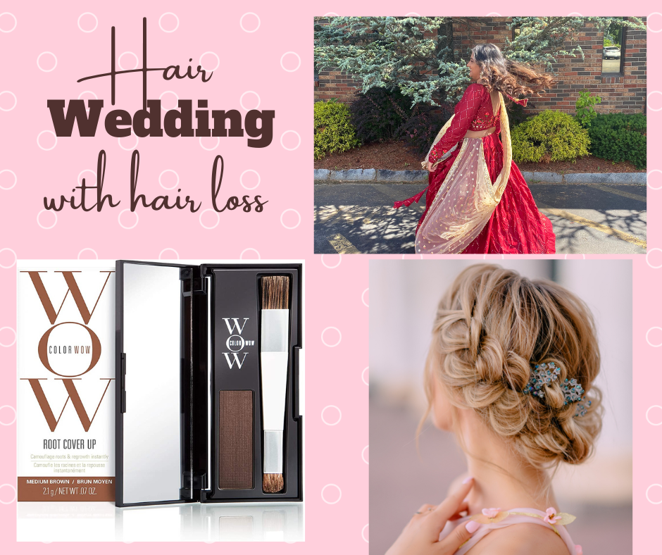 brides wearing hair loss pieces