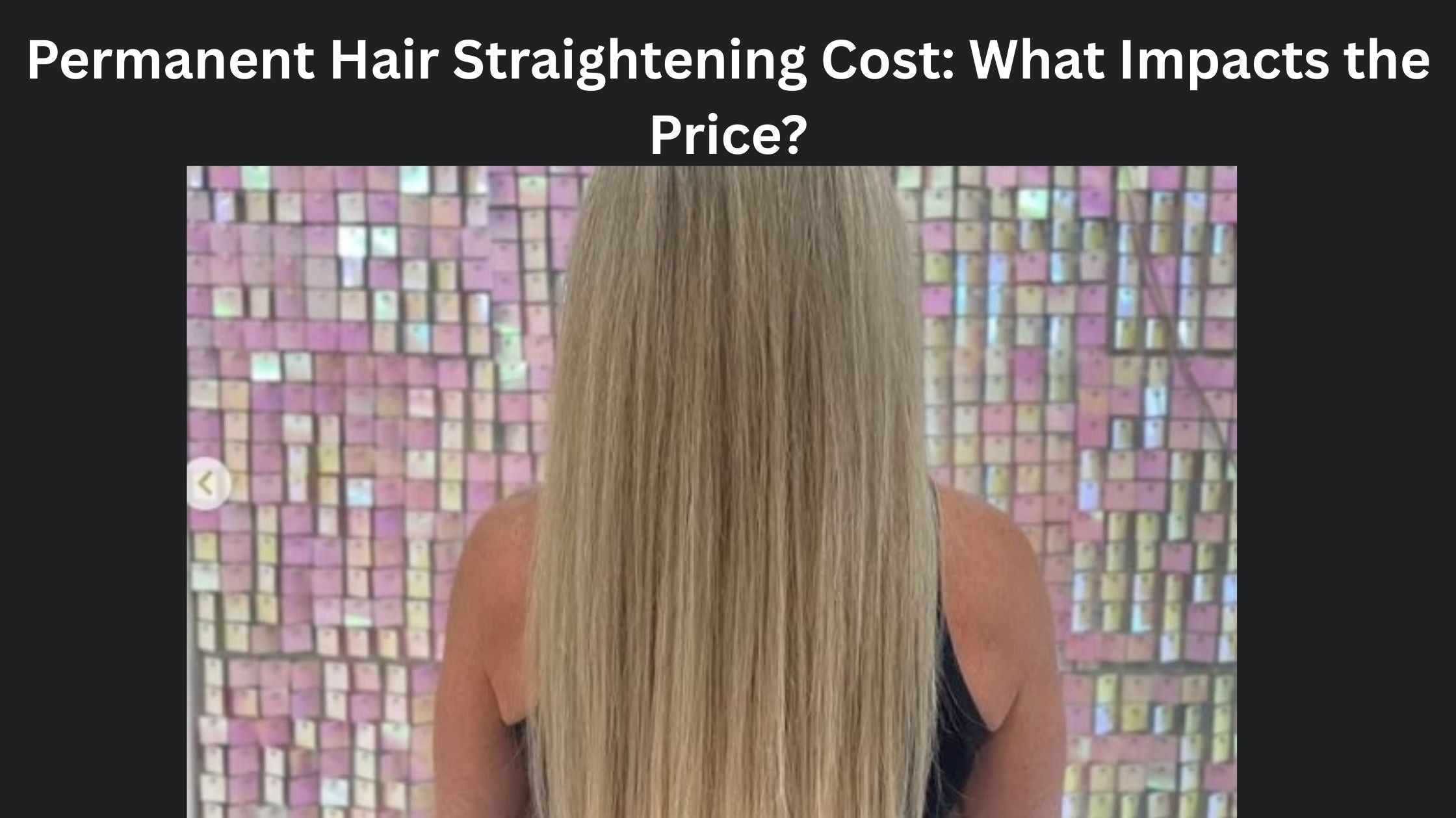 Woman with a blonde straight hair