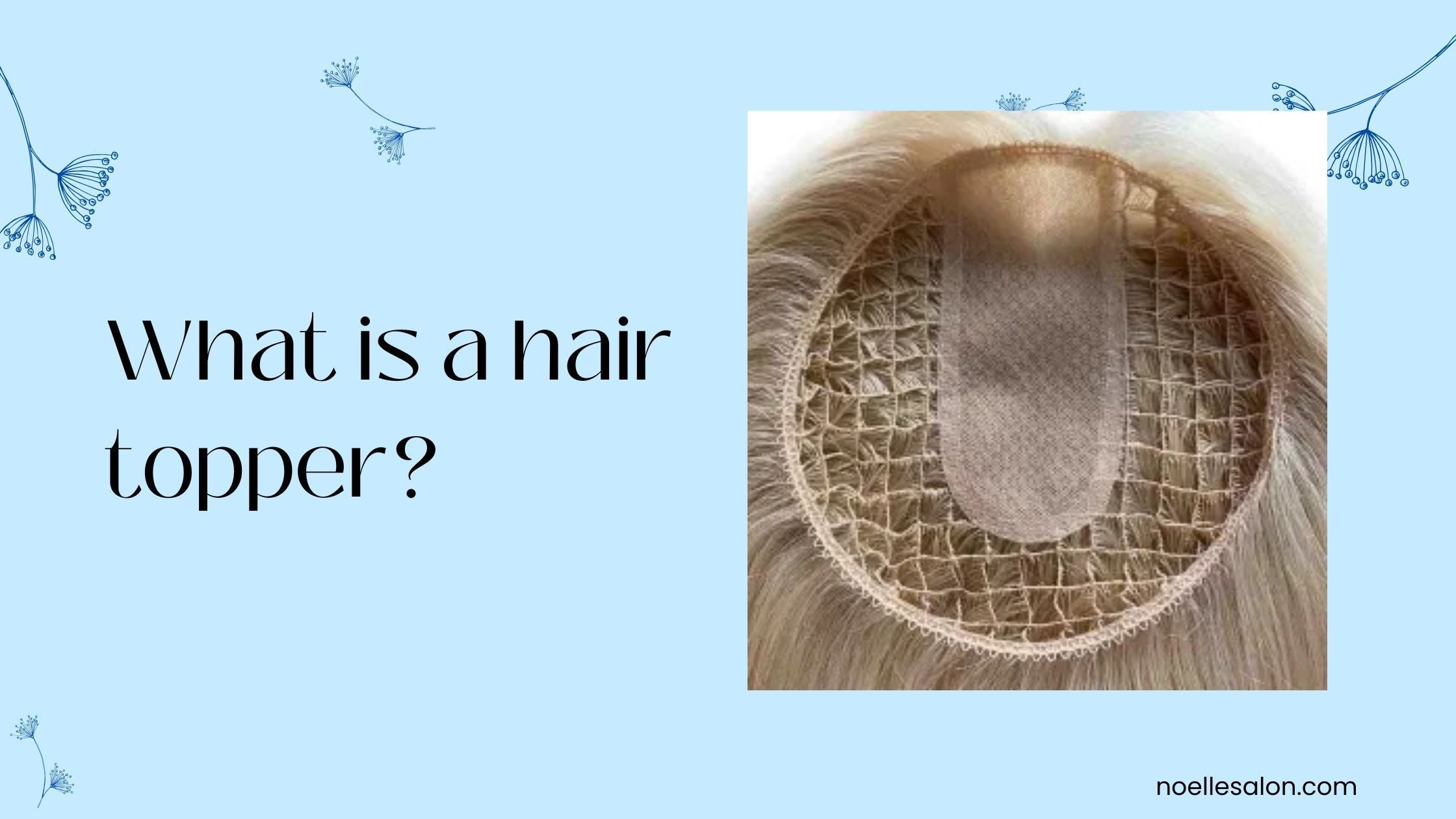 A close up shot of a hair topper