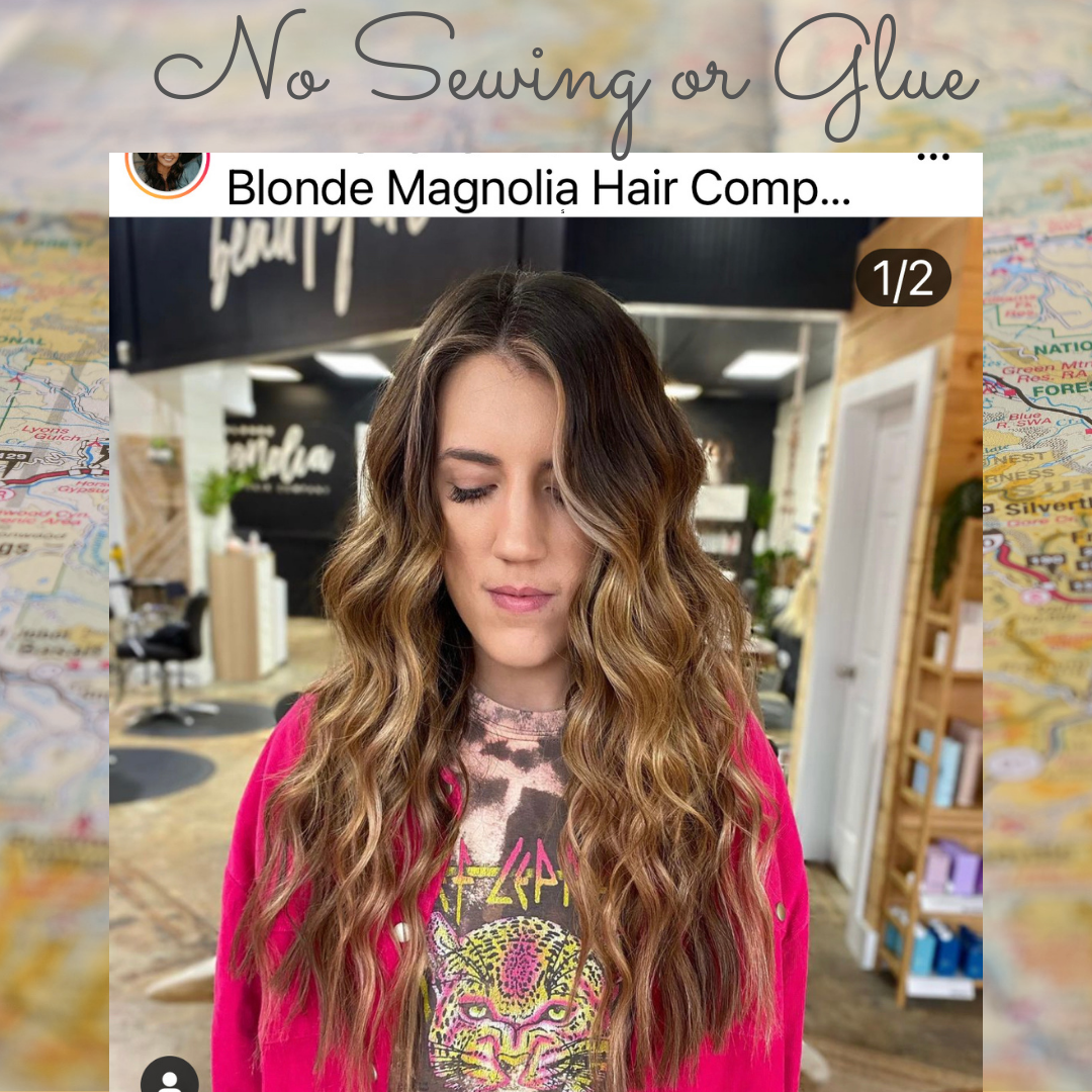 Hair Extensions No Glue, Sewing Or Clips