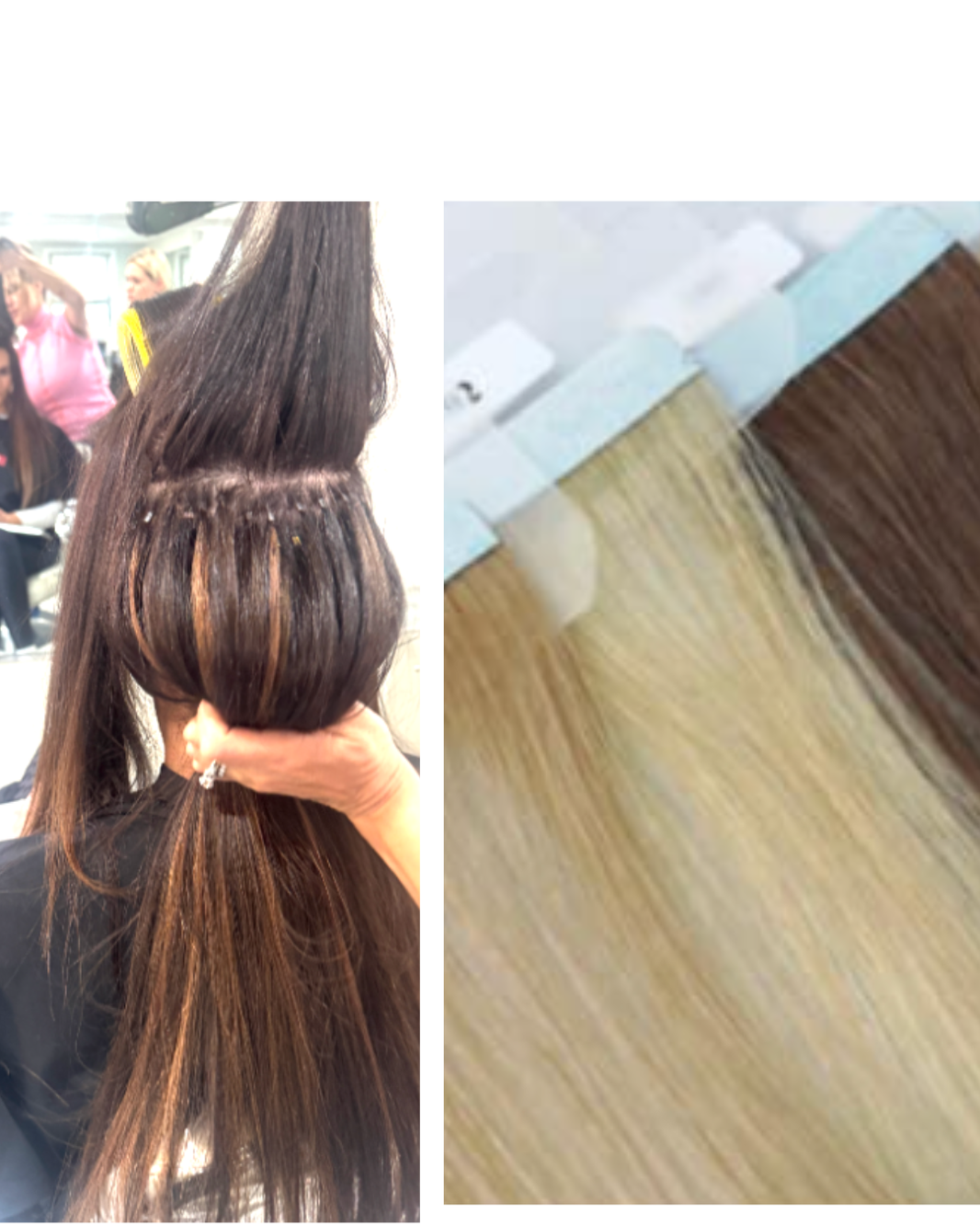 microlink hair extensions compared to tape-in hair extensions Boston