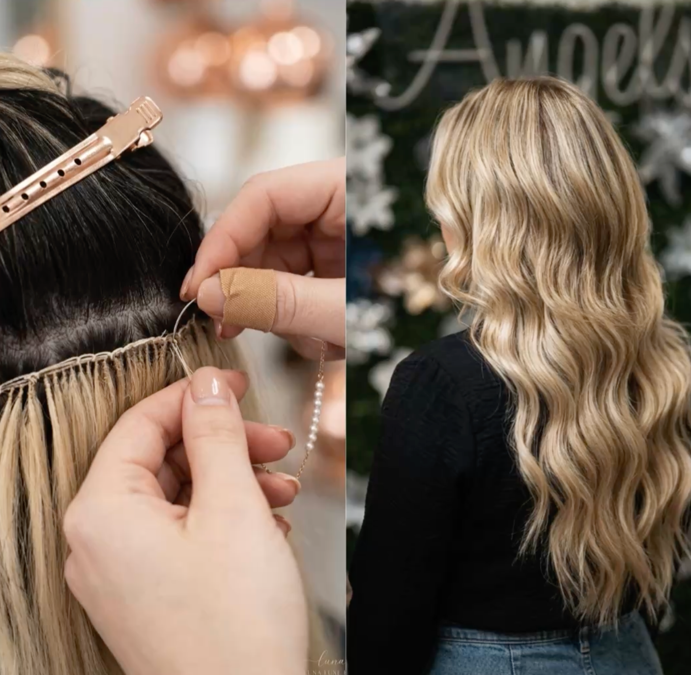 properly installed sew-in hair extensions