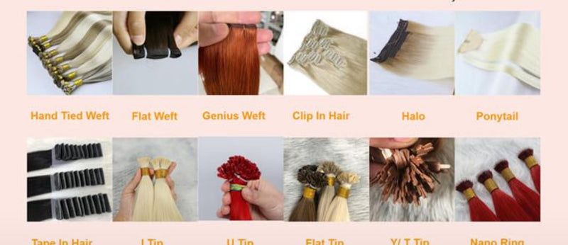 A Hair Extension "FULL SET"  (WEFTS, TAPE, PULL-THRU)