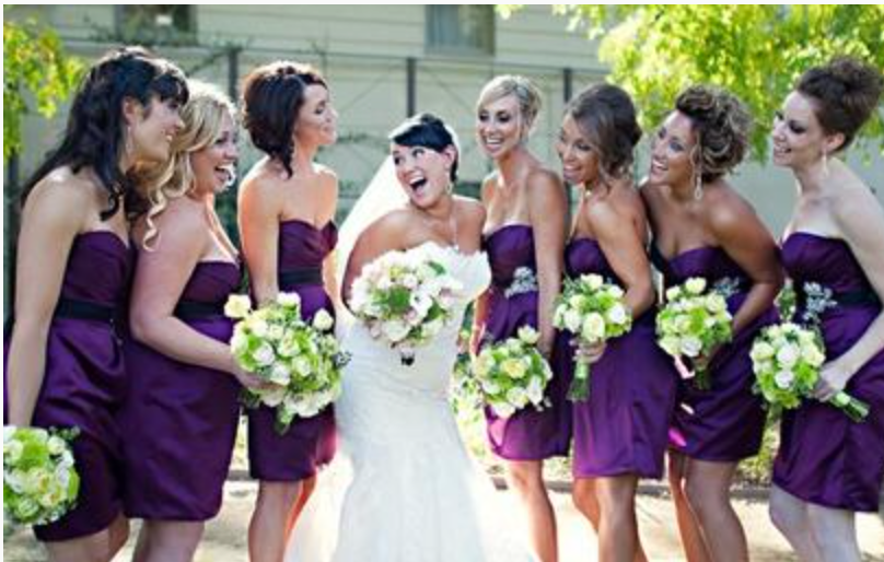 A bride with her bridesmaids&nbsp;