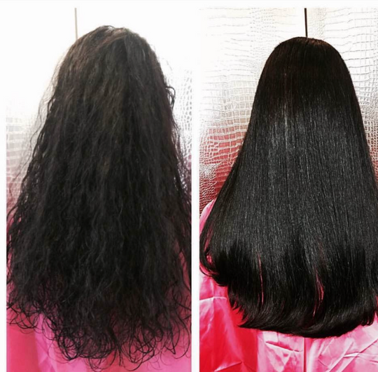 Results of Brazilian blowout at Noelle Salon